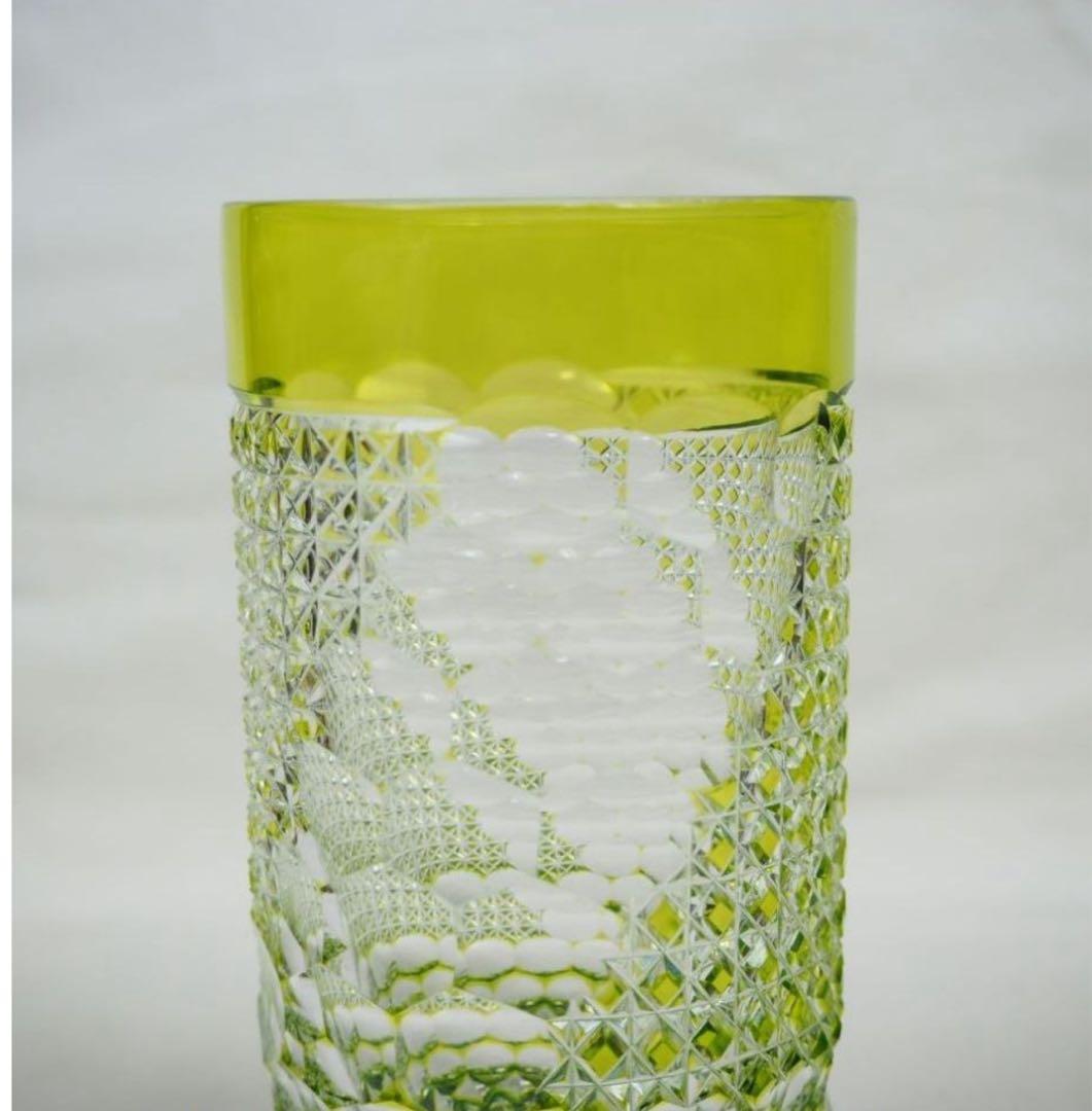 送料無料　伝統工芸士『篠崎清一』作江戸切子グラス2点　共箱　真作保証　篠崎硝子