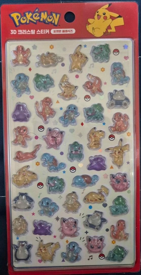 【韓国限定】ポケモン ドロップシール 4種セット　韓国公式