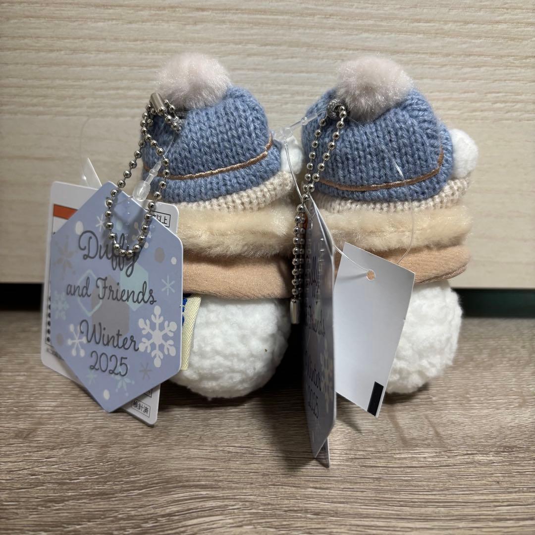シークレットオブスノーウィーデイ　ぬいぐるみチャーム　ダッフィー　雪だるま　2個