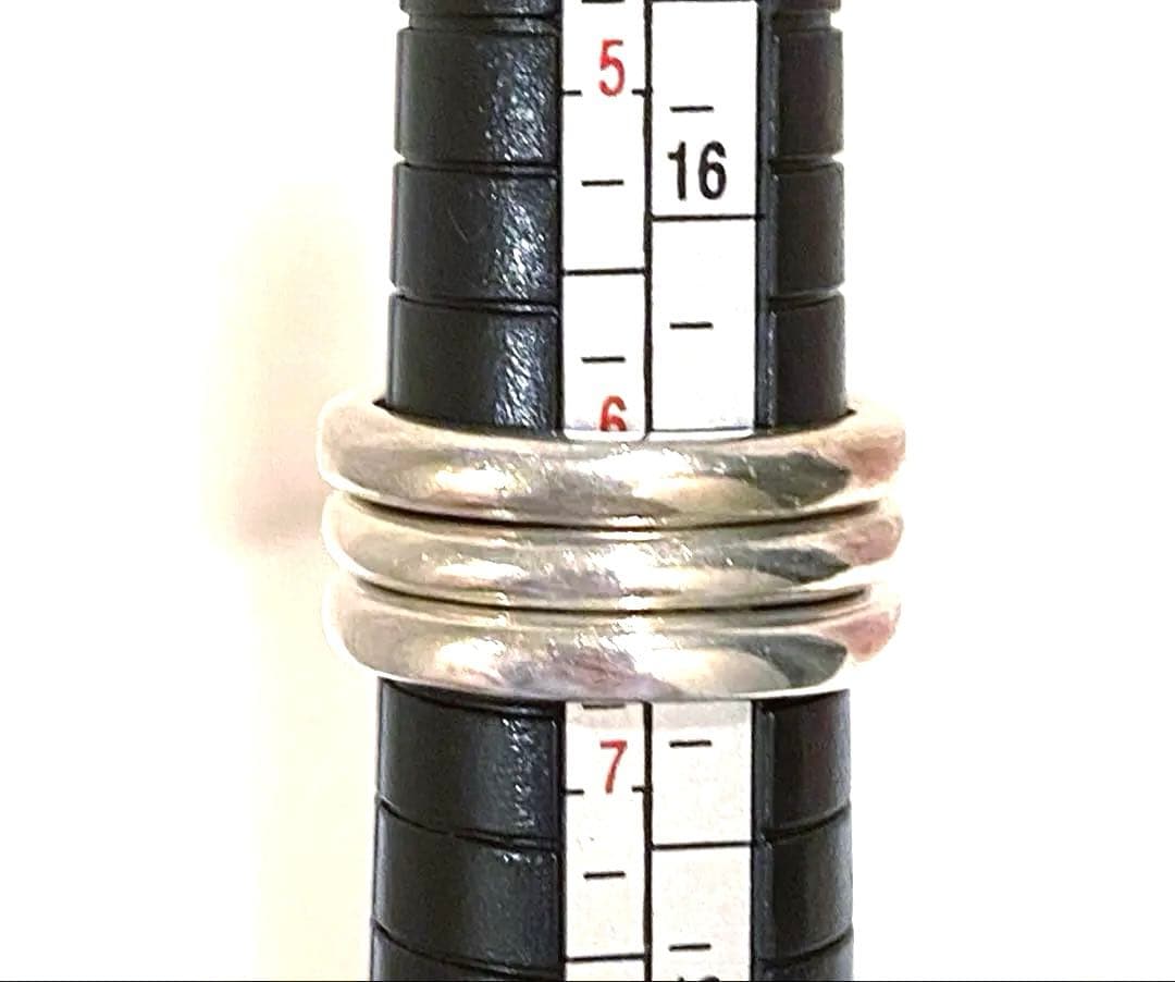 Folli Follieフォリフォリ3連リング シルバー 925 スイングハート