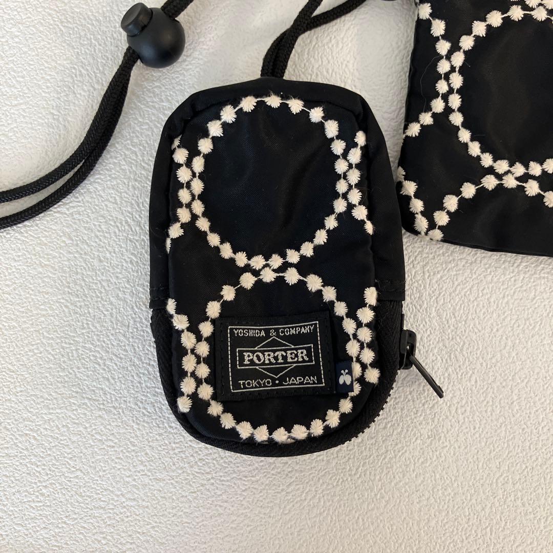 PORTER ミナペルホネン　パース　キーケース　ブラック・ホワイト
