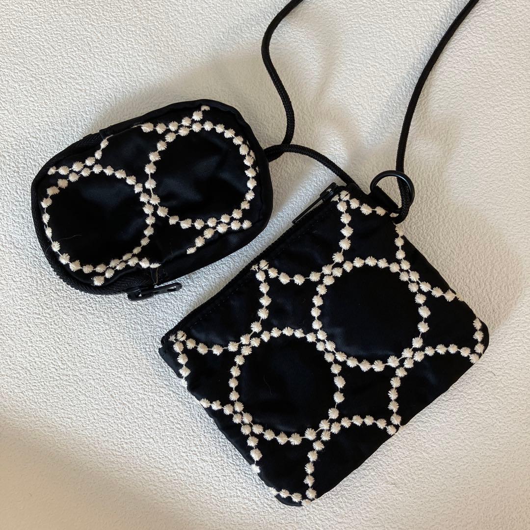 PORTER ミナペルホネン　パース　キーケース　ブラック・ホワイト