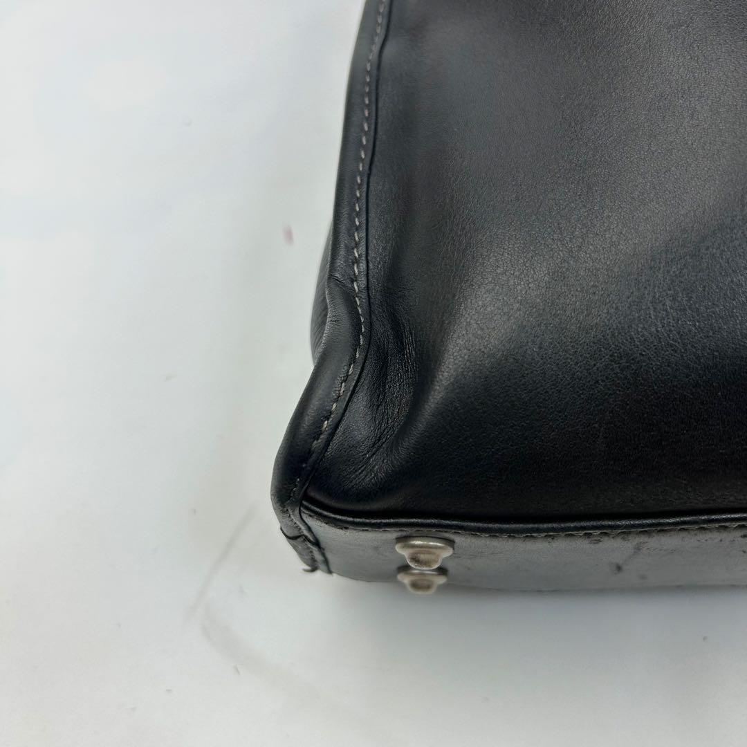 【美品】ポールスミス　ビジネスバッグ　オールレザー　2way 3層　ロゴ金具　黒