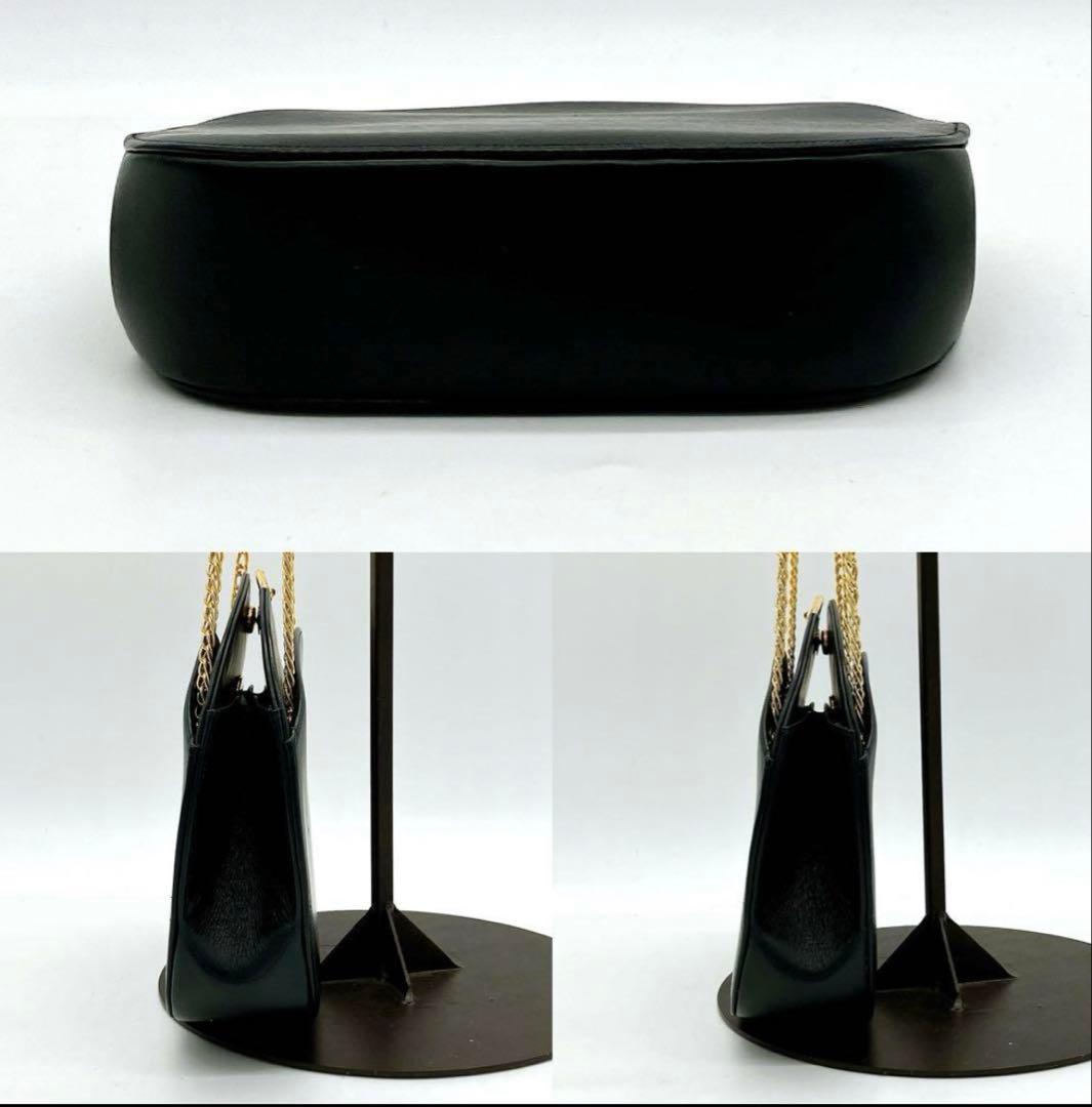 【Cartier】　ショルダーバッグ　濃紺色　ゴールド金具