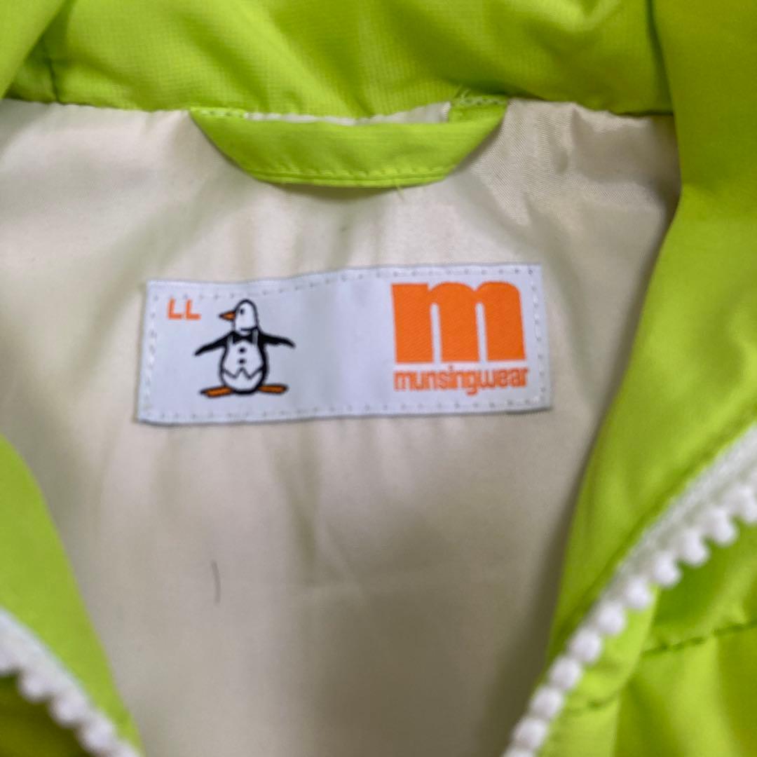 【美品】マンシングウェアmunsingwearダウンジャケットLLレディース黄緑