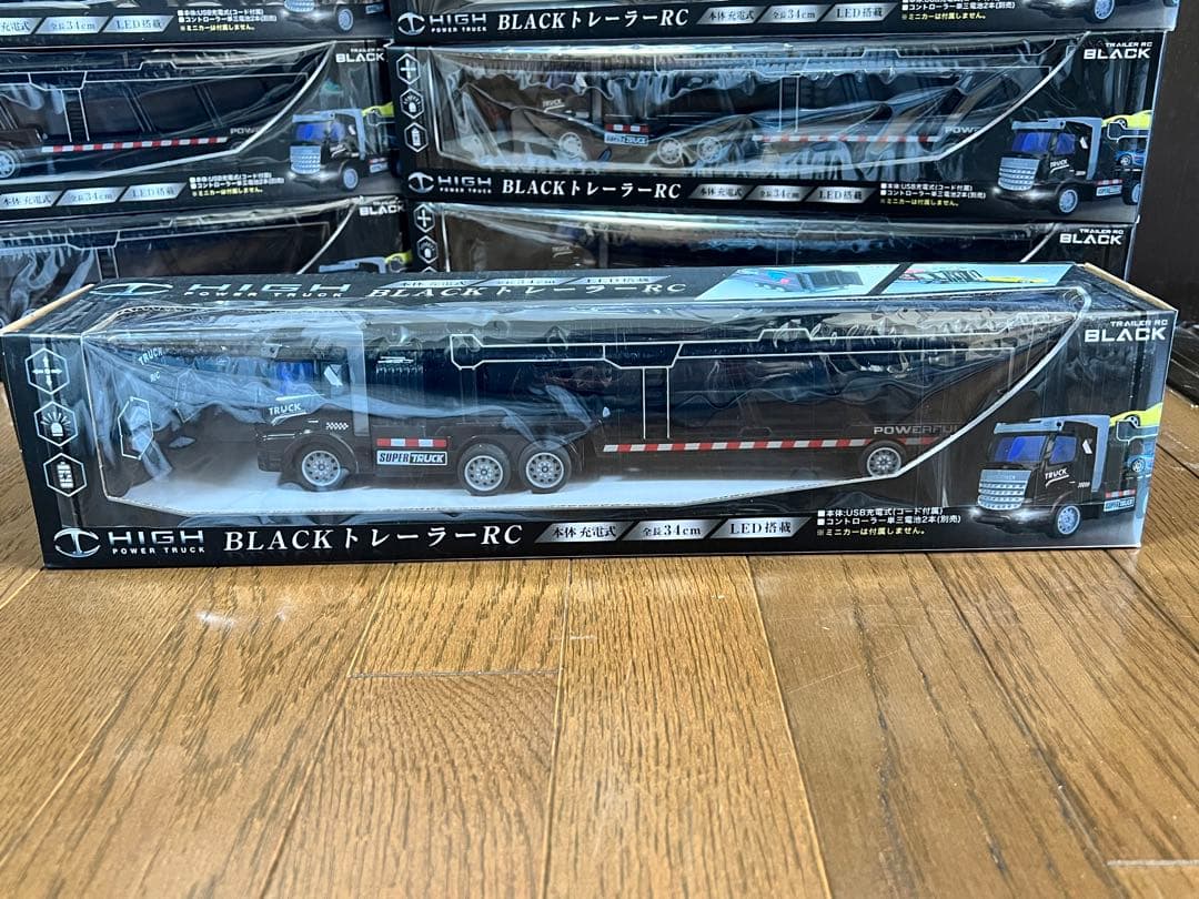 【9個セット】BLACKトレーラーRC 34cm 本体USB充電式 大型ラジコン