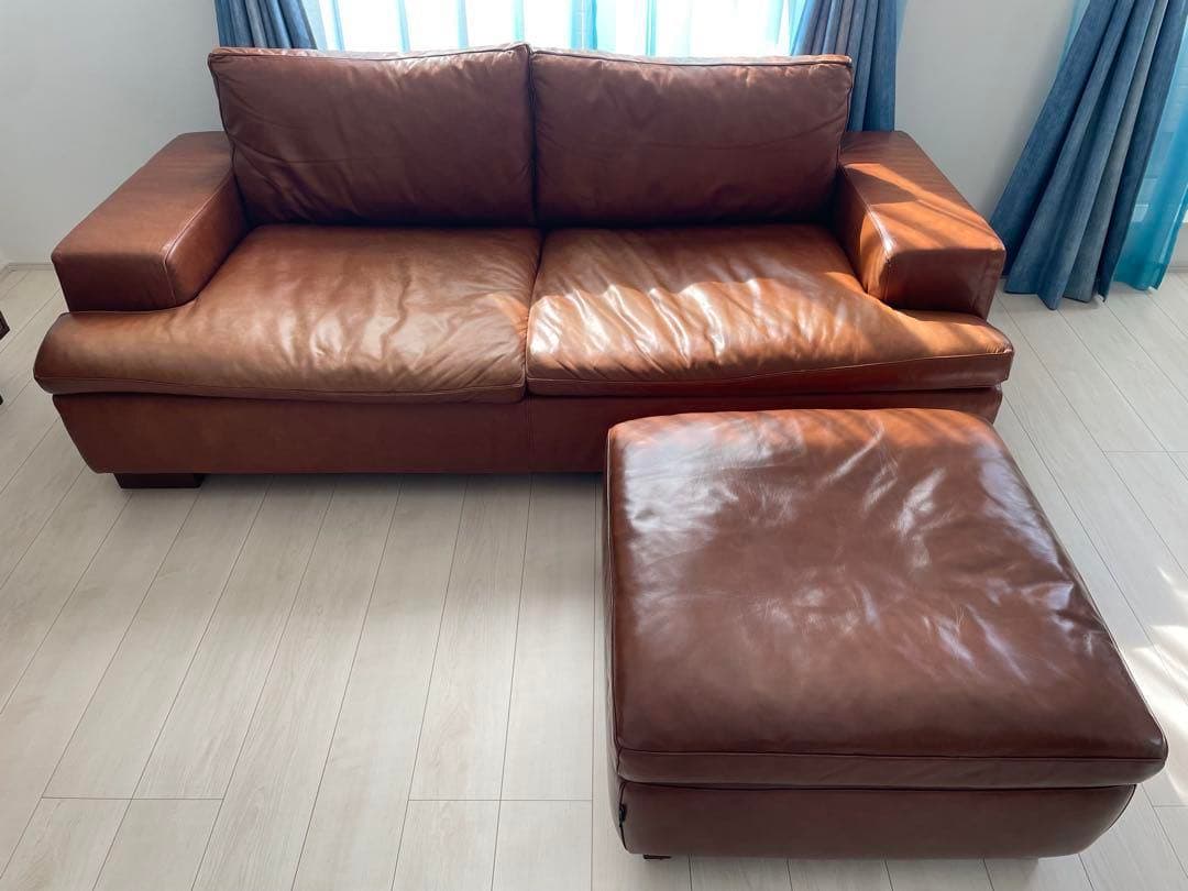 アクタス five by five レザーオットマン