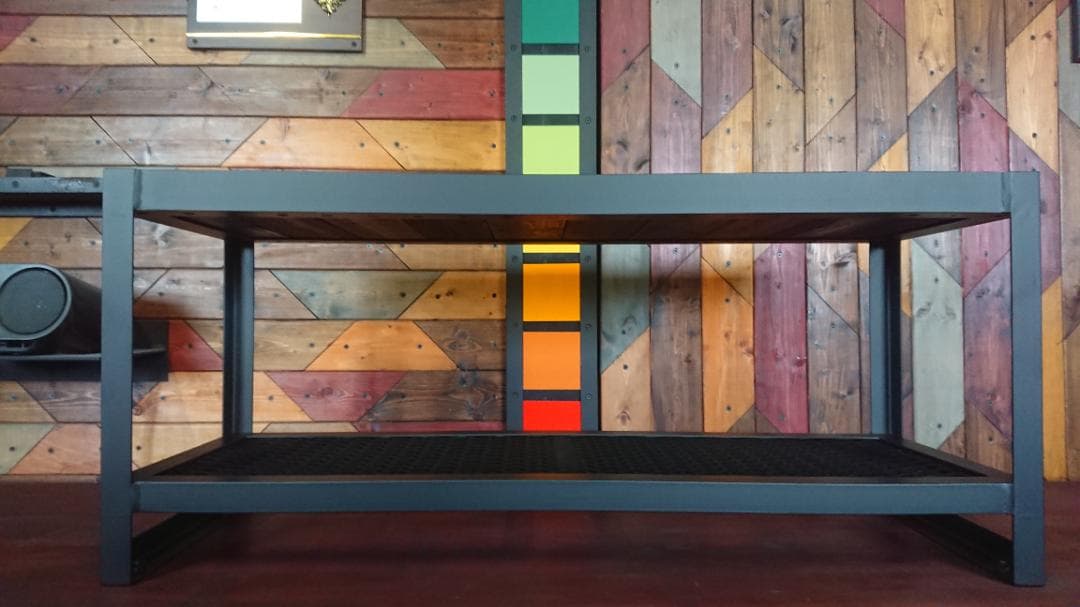 マットブラックでアイアンなベンチ＆シューズラック♪ 300×1163×400ｍｍ