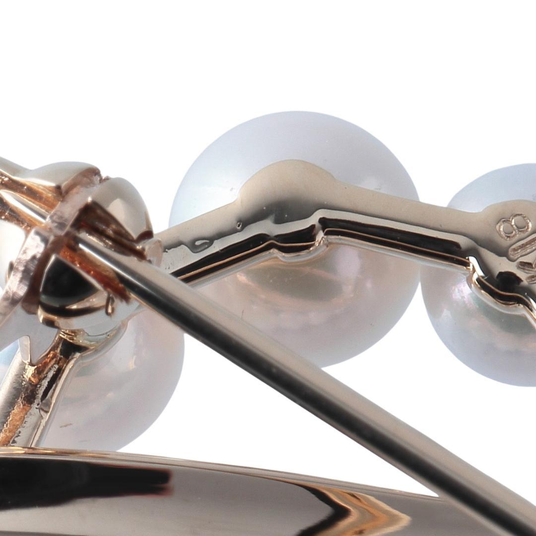 ミキモト アコヤパール ブローチ サークル K18YG【21879】