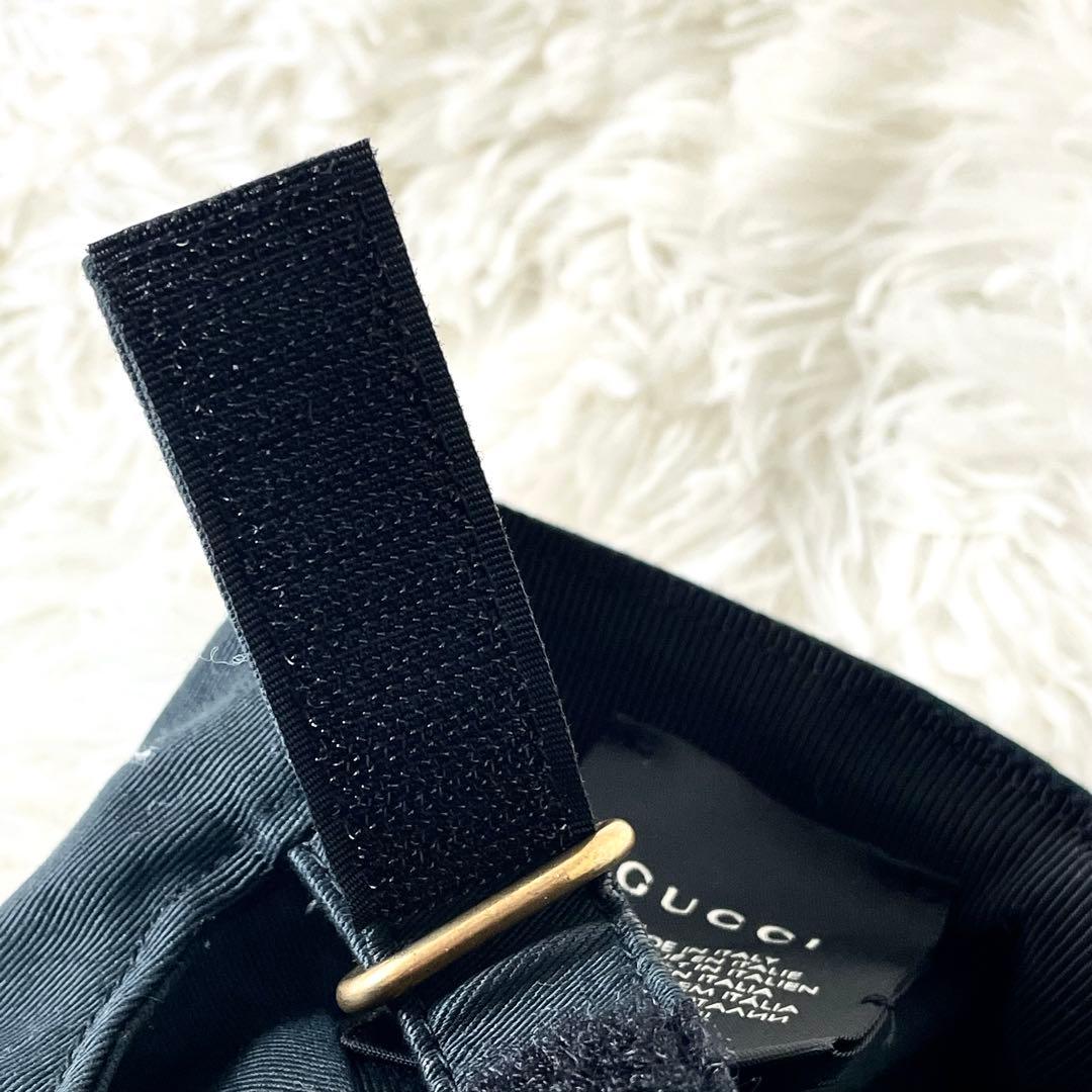 美品　グッチ GUCCI 帽子　キャップ　ベースボールキャップ　ブラック　黒