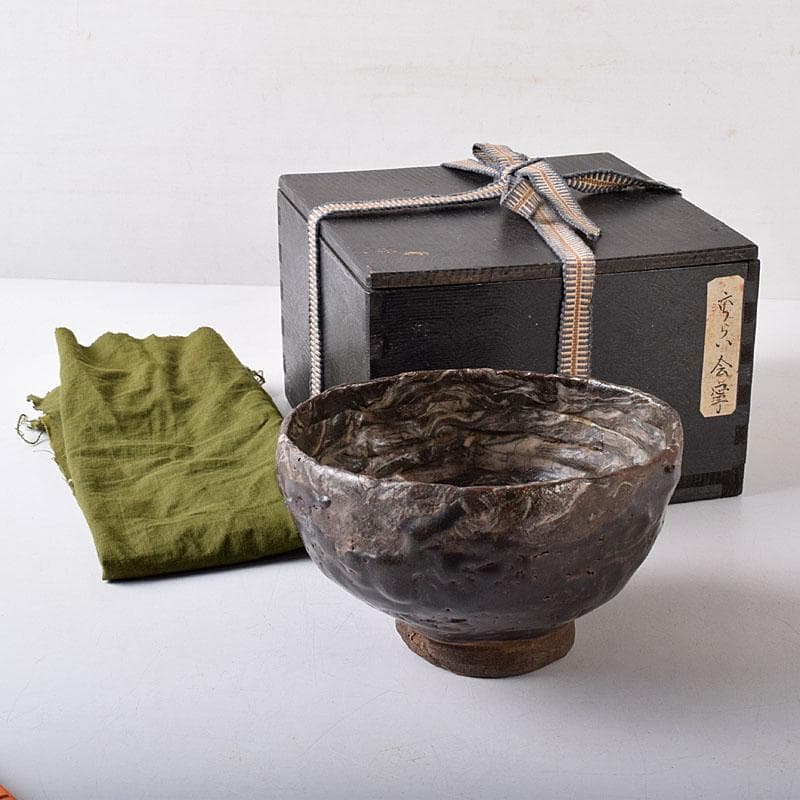 朝鮮美術　李朝　高麗会寧茶碗　時代箱付　V　8260