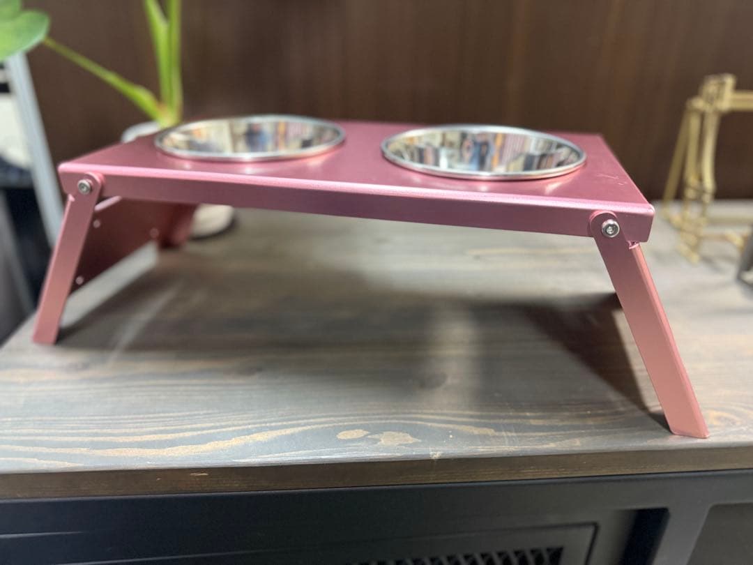 折り畳みフードスタンド　ボール2つ付き 名前入れ