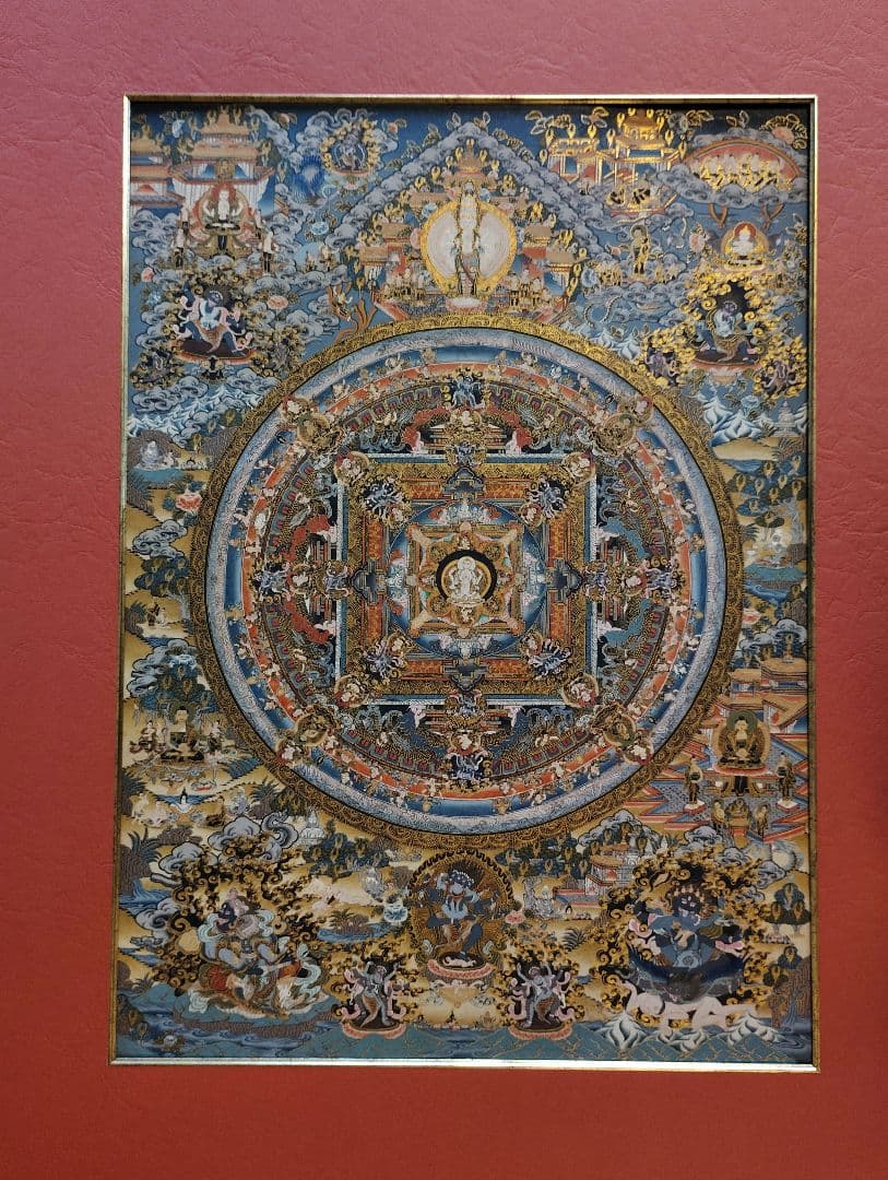 曼荼羅 特大 手描き 肉筆 絵画