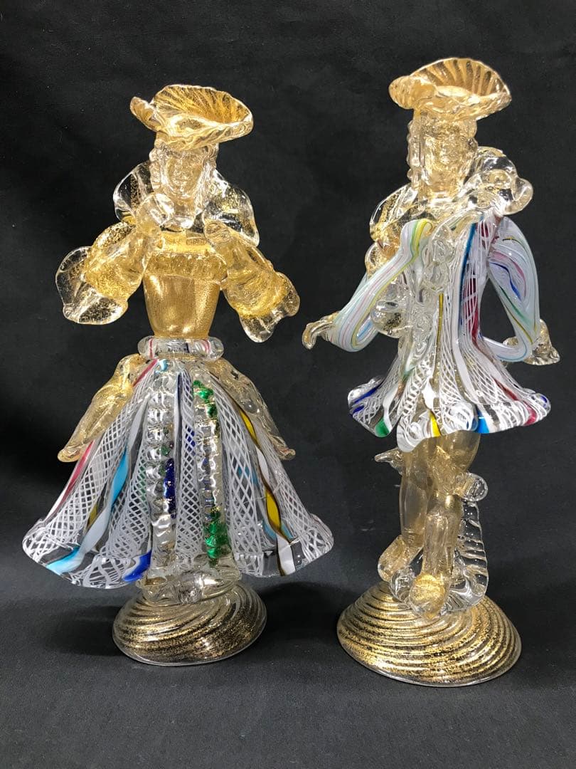 【現状品】ムラーノガラス ? ベネチアンガラス ? 置物　カサノバ　恋人