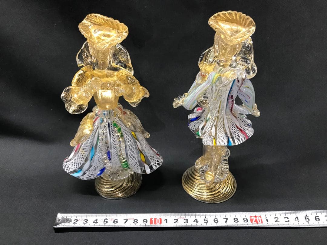 【現状品】ムラーノガラス ? ベネチアンガラス ? 置物　カサノバ　恋人