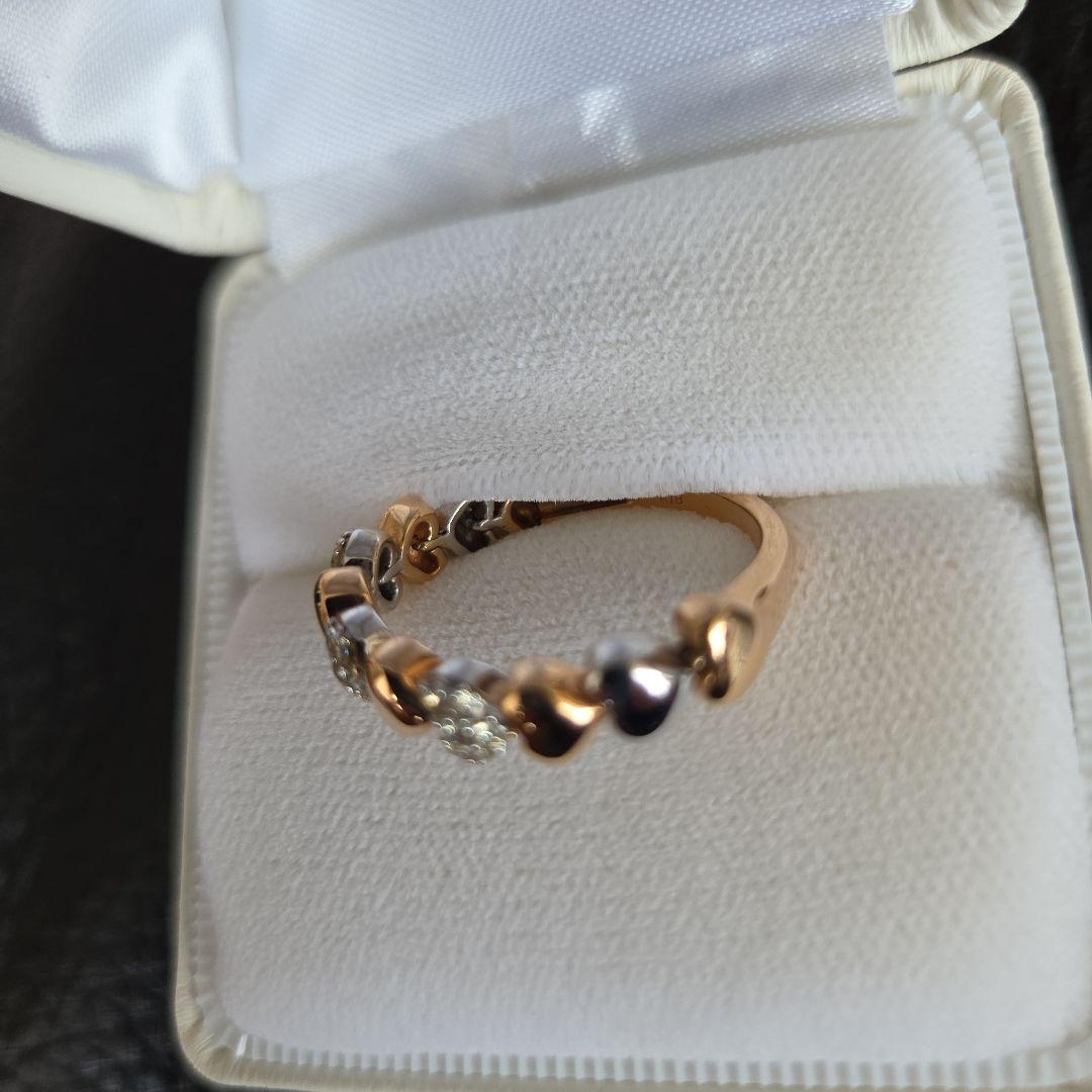 GSTV 購入 18K総量7gハート型ゴールドトーンリング