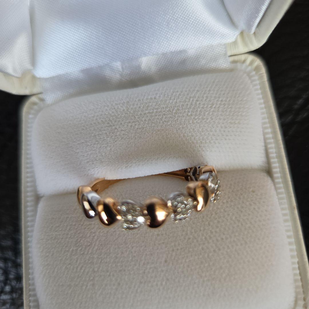 GSTV 購入 18K総量7gハート型ゴールドトーンリング