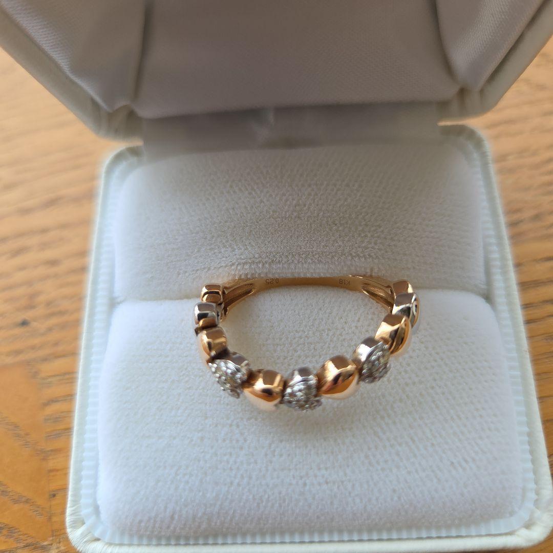 GSTV 購入 18K総量7gハート型ゴールドトーンリング