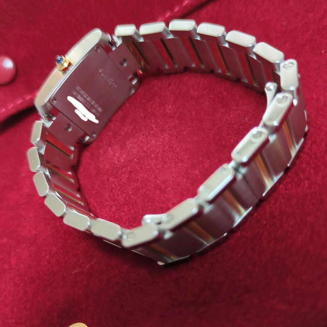 ✨️カルティエ✨️タンクフランセーズ　ピンクシェル コンビベルト