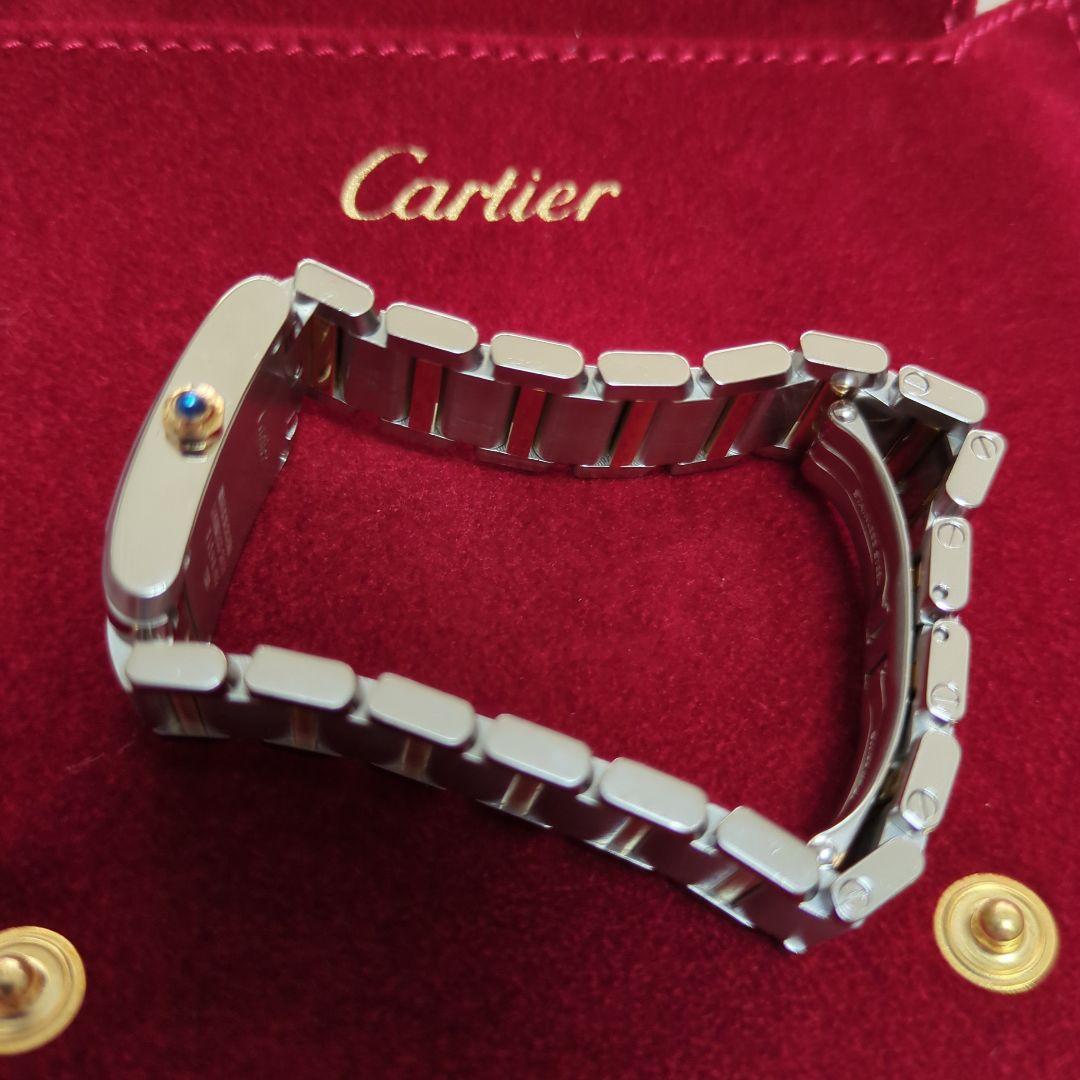 ✨️カルティエ✨️タンクフランセーズ　ピンクシェル コンビベルト