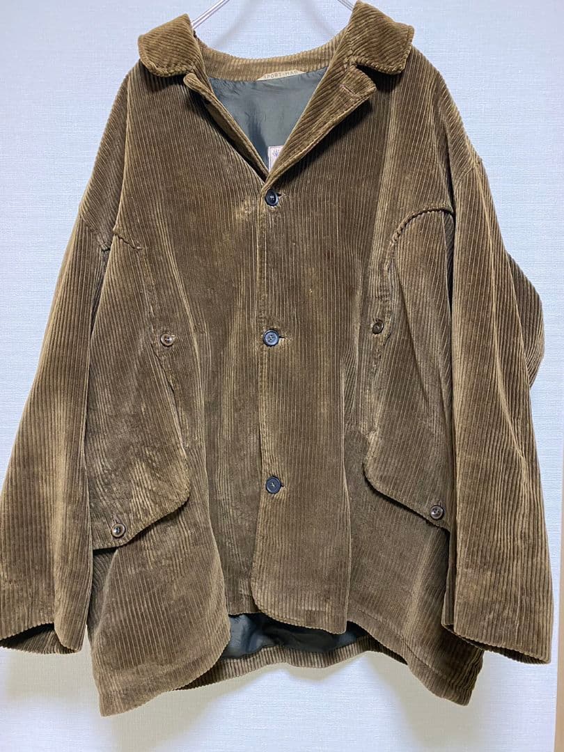 60s ヴィンテージ イタリア製 ハンティング コーデュロイ ジャケット 古着