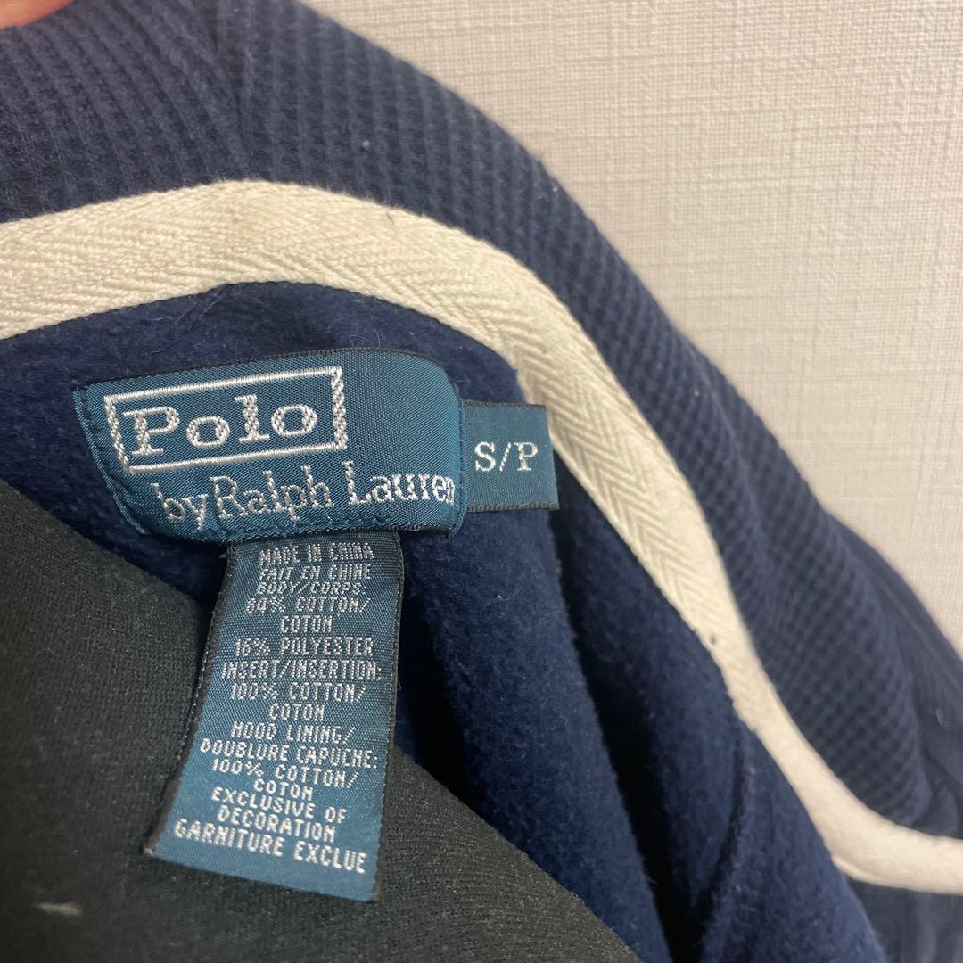 POLO RALPH LAUREN S短丈 赤ポニー 裏ボアジップアップパーカー