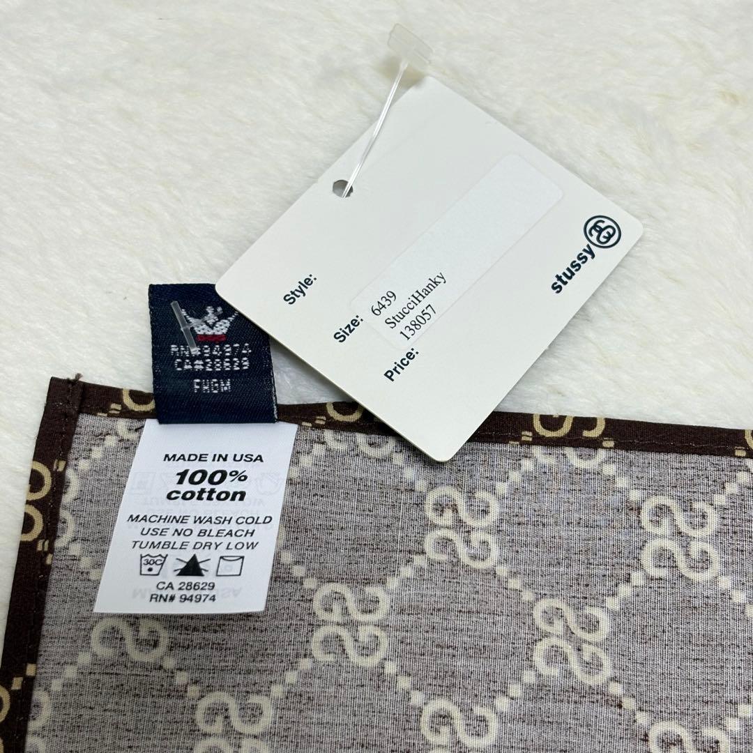 新品レア STUSSY バンダナ モノグラム 総柄 90s USA製 入手困難
