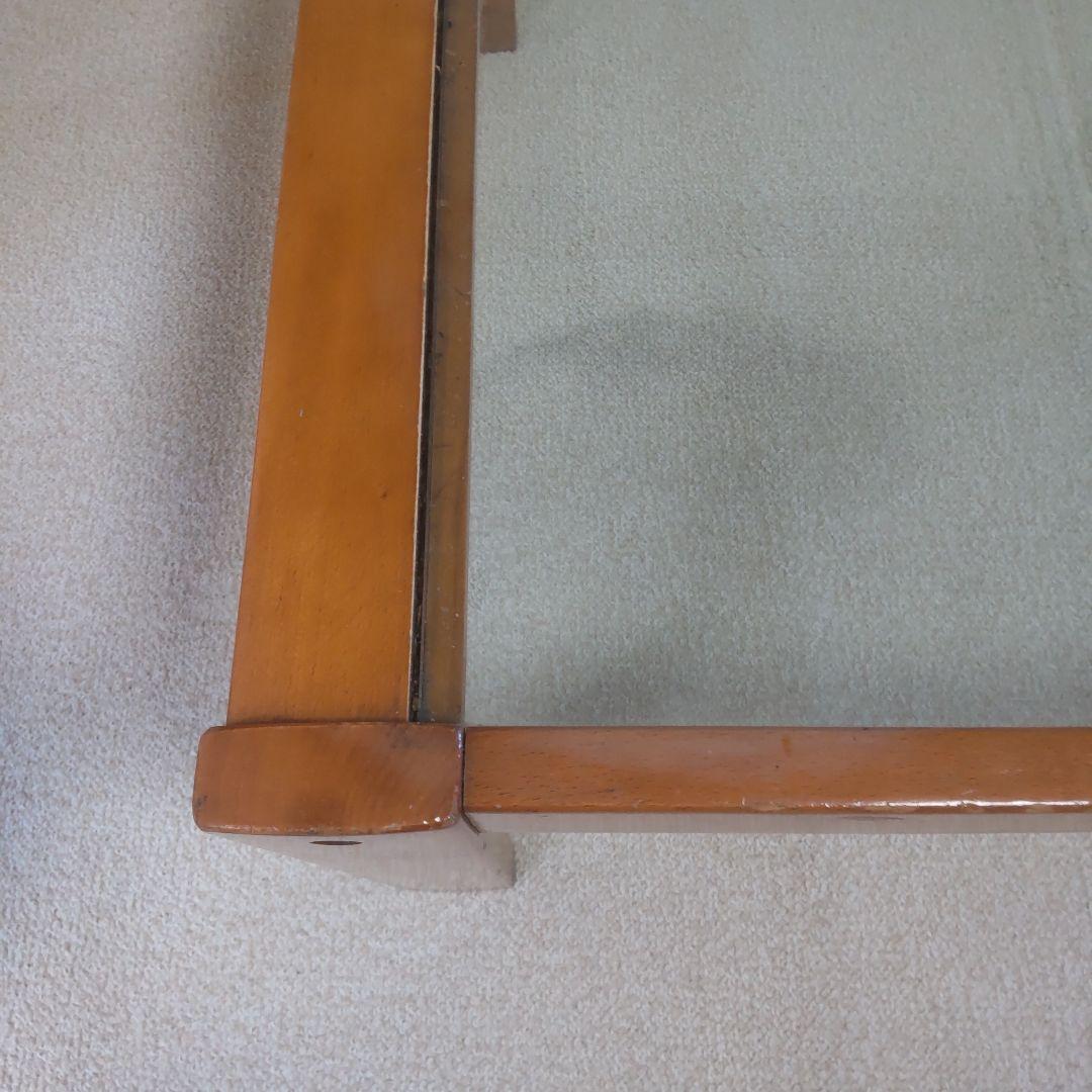 アンティーク テーブル ガラス天板 (カリモク？)