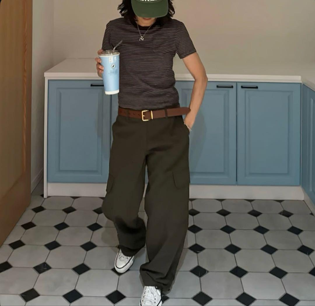 パンツ ok.soon low rise cargo pants size2