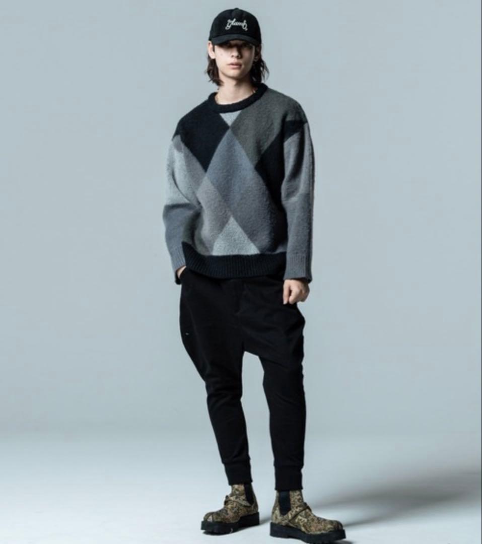 glambグラム レイズジョッパーズパンツ ストレッチ 裾リブ ブラック