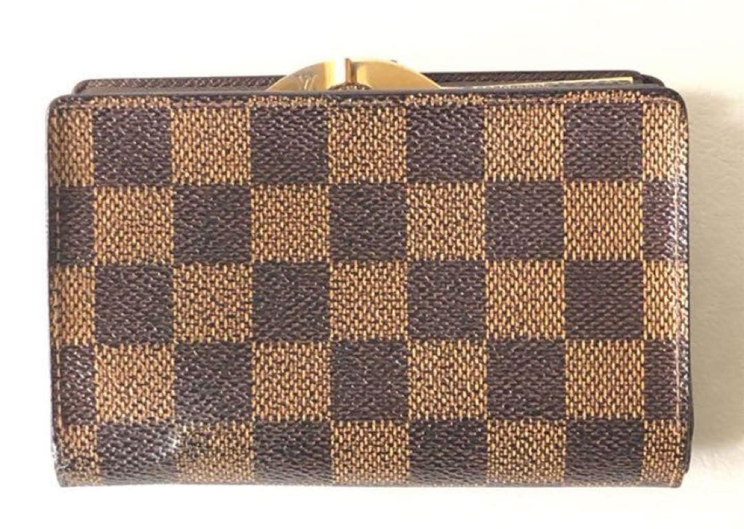LOUIS VUITTON ルイヴィトン　ダミエ　二つ折り　がま口財布