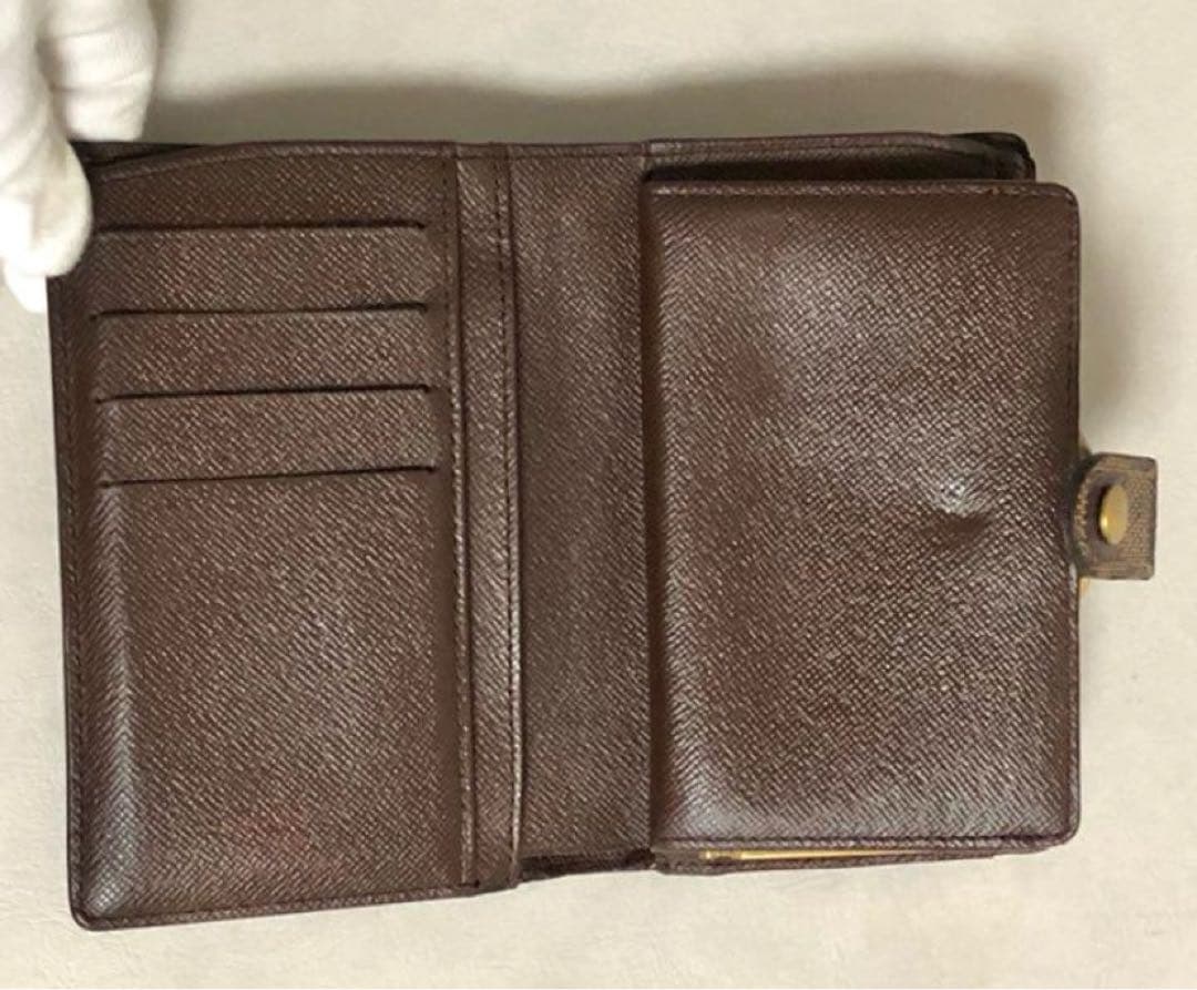 LOUIS VUITTON ルイヴィトン　ダミエ　二つ折り　がま口財布