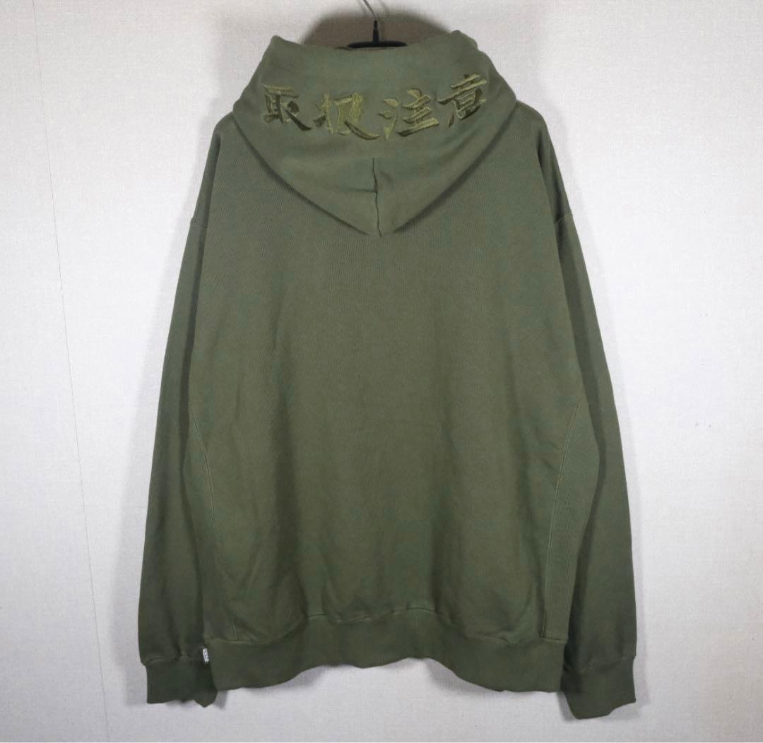 BLACK EYE PATCH 取扱注意 刺繍 パーカー  OLIVE XL