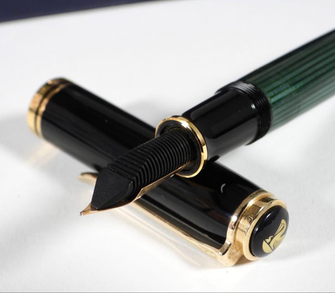 Pelikan 万年筆 スーべレーン 緑縞 F 18C-750
