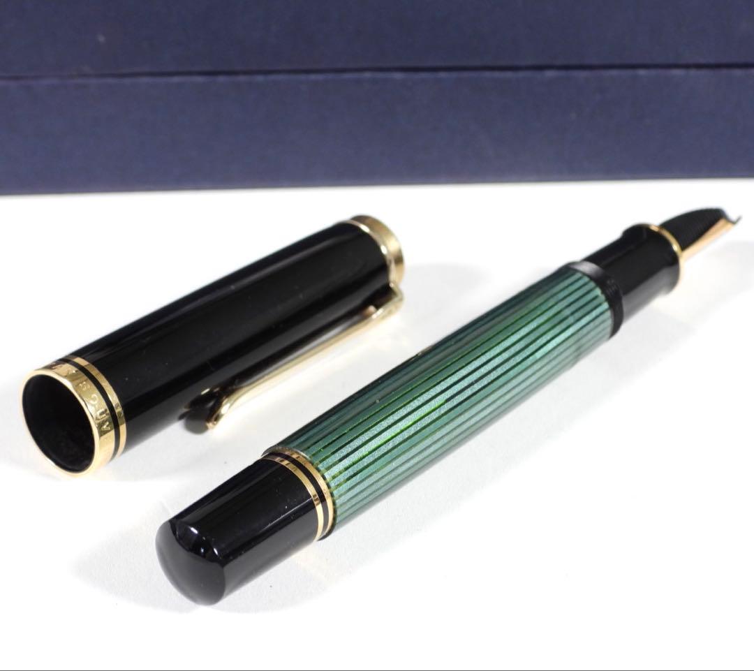 Pelikan 万年筆 スーべレーン 緑縞 F 18C-750