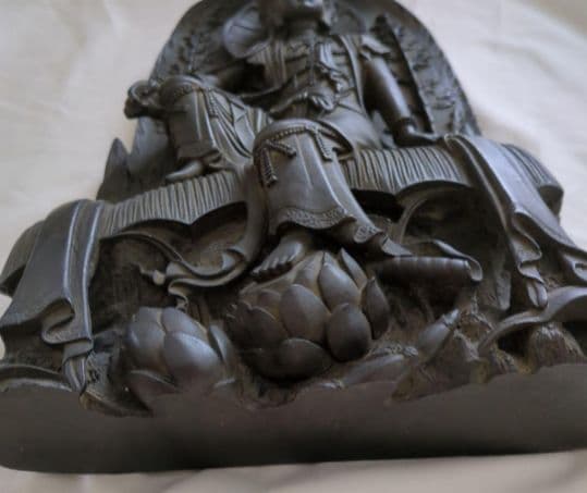 石像 石仏 紫竹自在観音 工芸品 美術品 置物