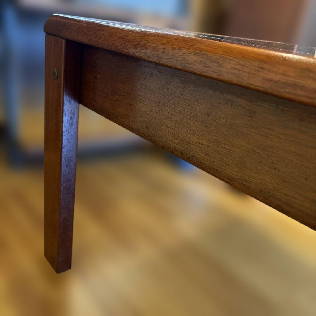 昭和レトロ！120cmローテーブル平成レトロ ガラス天板ディスプレイ コーヒー