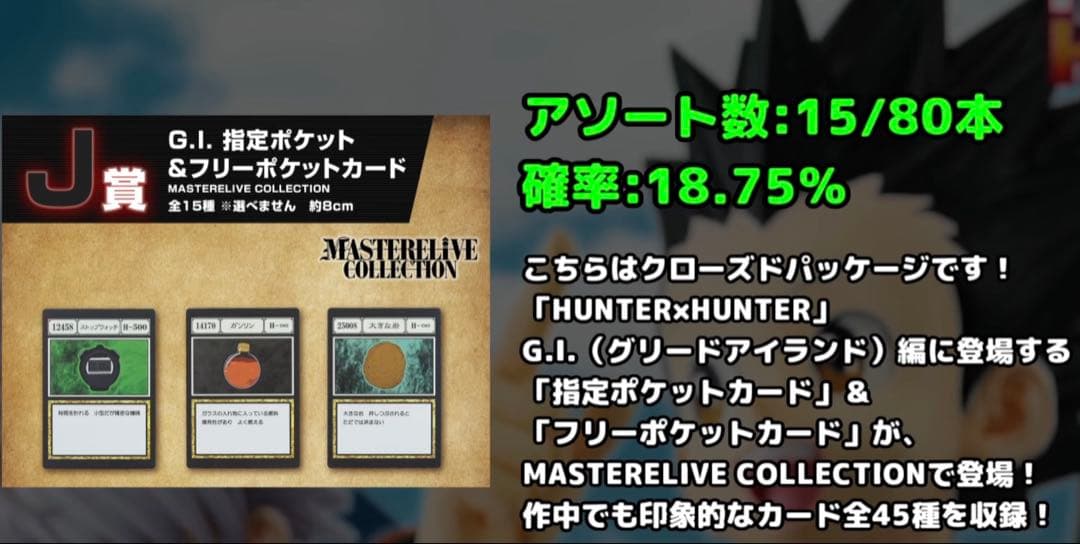 一番くじ　HUNTER×HUNTER カード　リスキーダイス