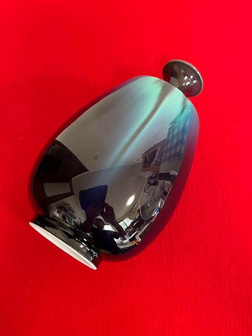 人間国宝 三代 徳田八十吉 彩釉 壺 管理T274 共箱 共布 付