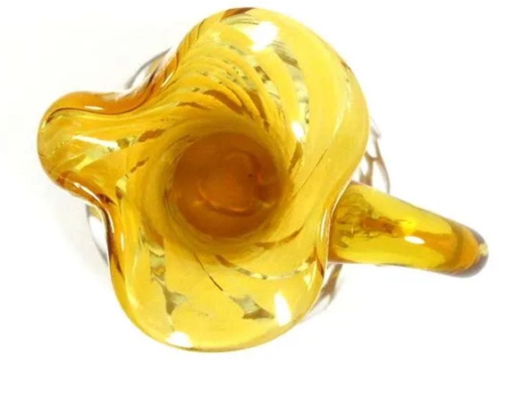 USA製アメリカンヴィンテージガラスピッチャージャグ水差し蓋付きオブジェ