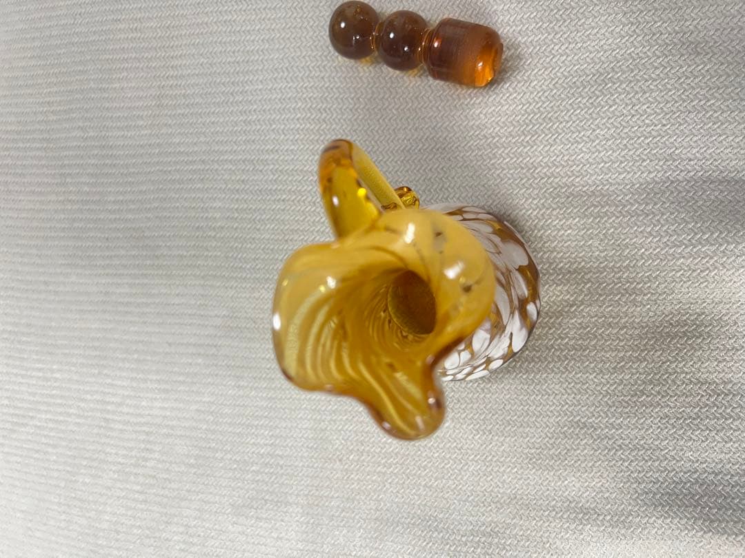 USA製アメリカンヴィンテージガラスピッチャージャグ水差し蓋付きオブジェ