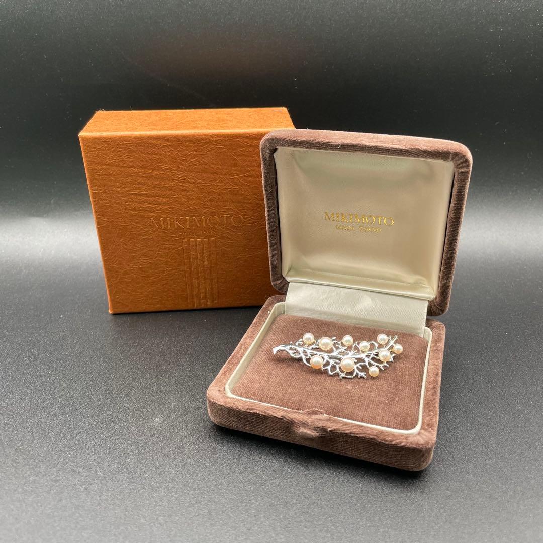 ミキモト アコヤ真珠 ブローチ 最大5.0mm SILVER