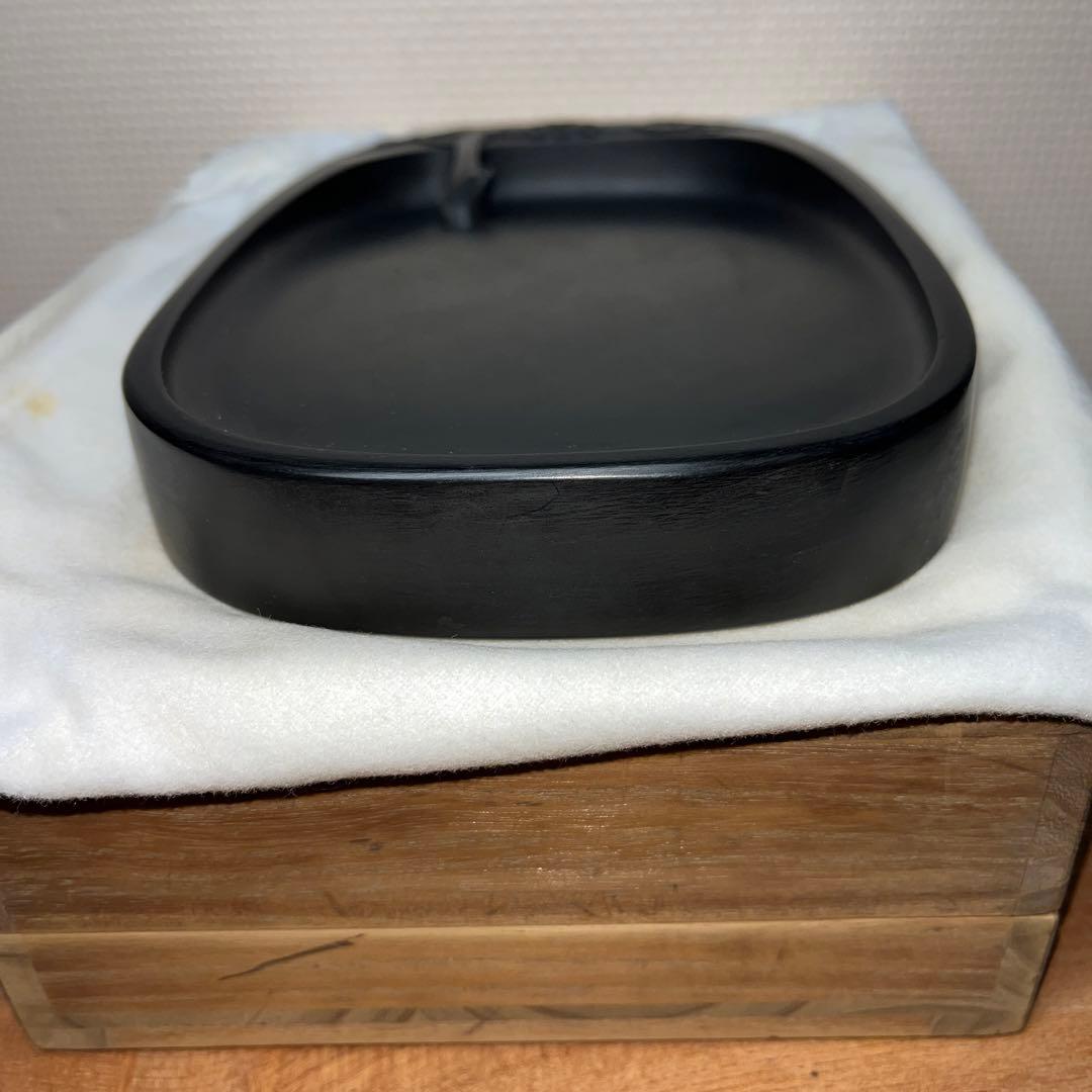⭕️雨端硯　梅壽硯　名工　11代　雨宮静軒　未使用美品　希少特殊価値　高価