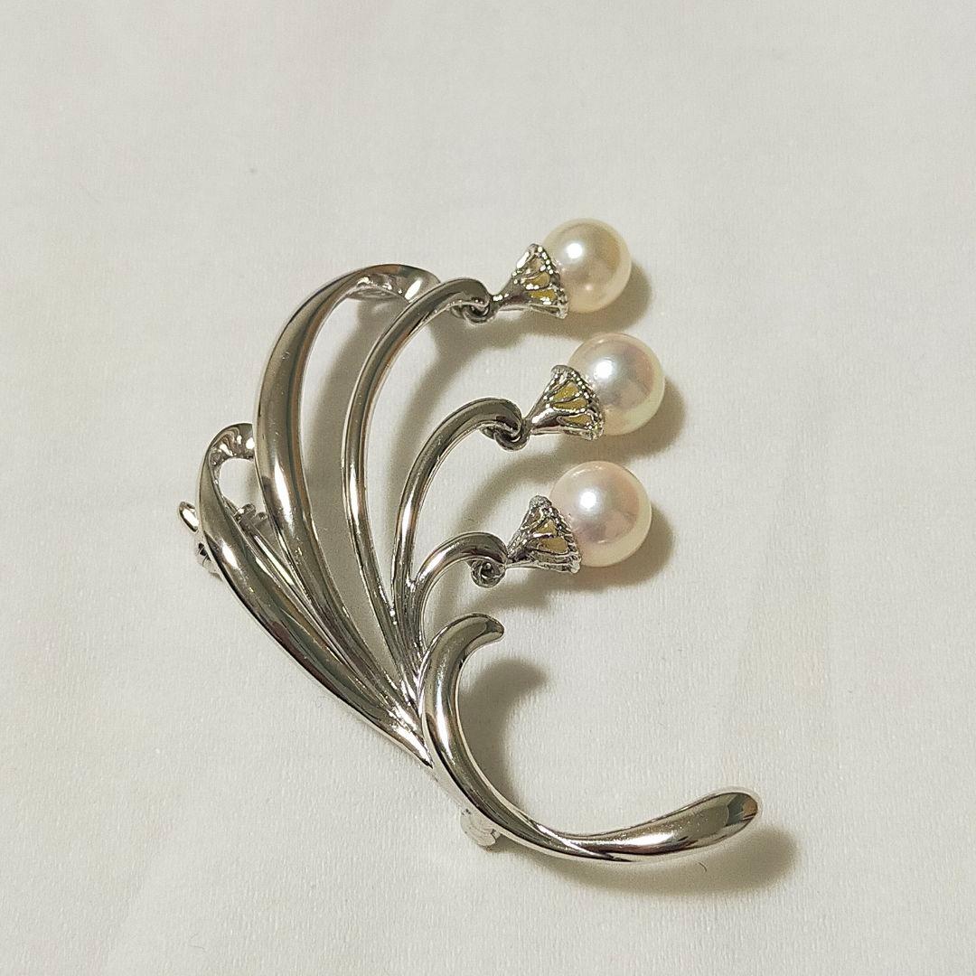 パール シルバー 田崎真珠 タサキ真珠 ブローチ SILVER アクセサリー