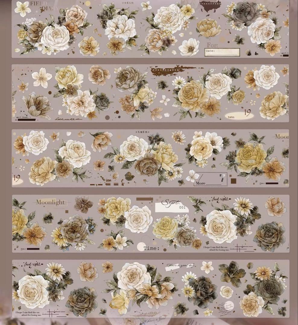 ⭐️SALE⭐️ 小白家文創《焦糖拿铁》海外マスキングテープ　マステ 【2521】