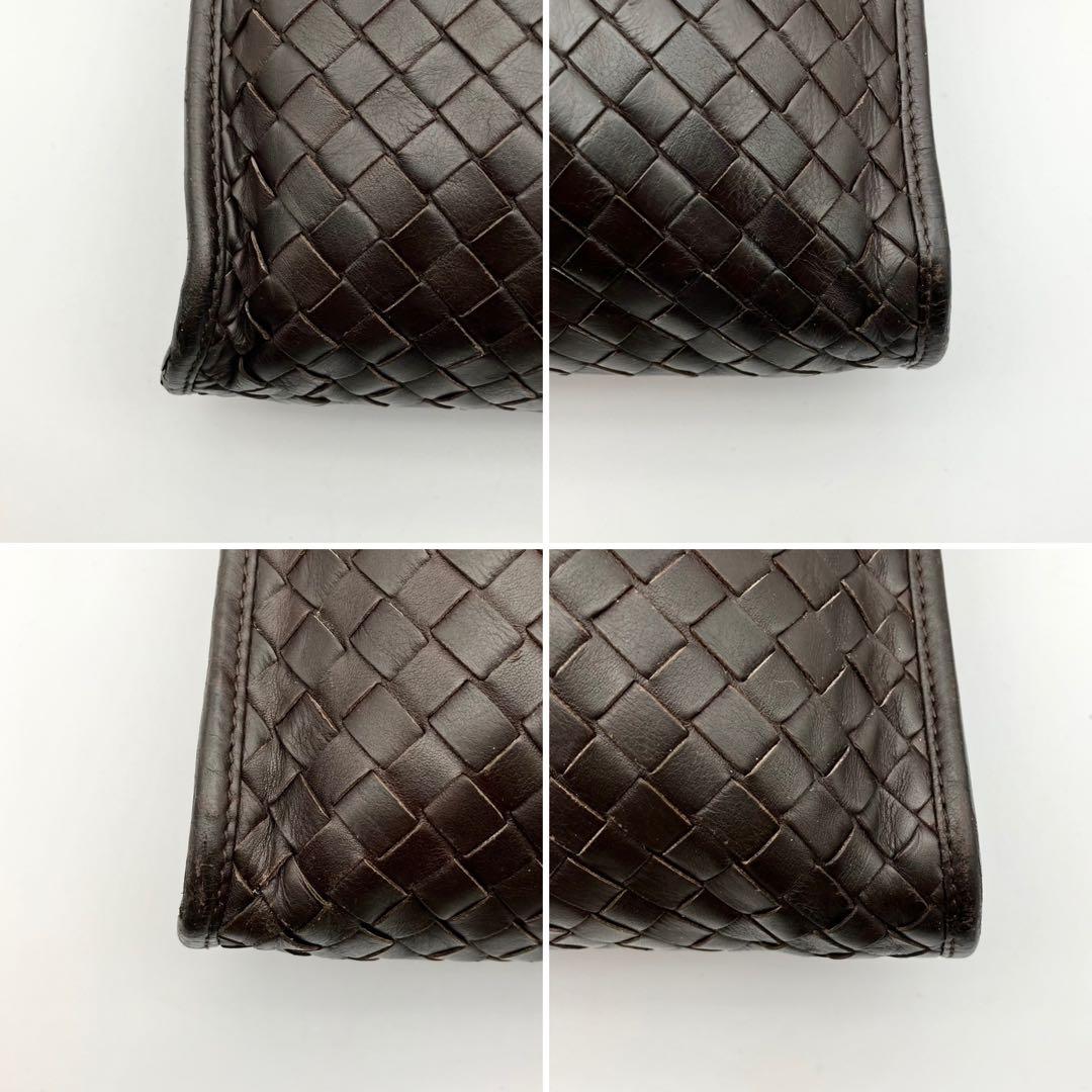 ボッテガヴェネタ　ブリーフケース　イントレチャート　2way ショルダー付き　茶