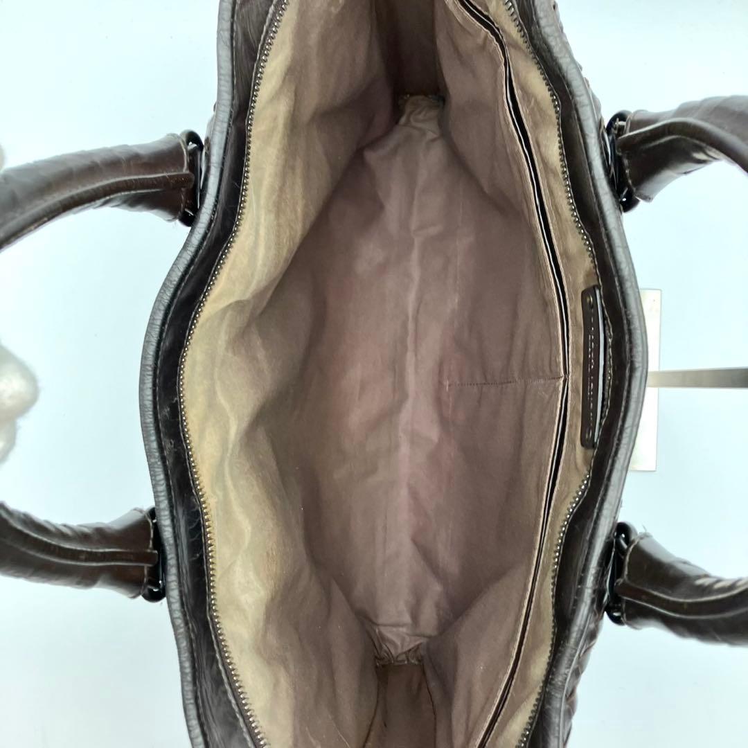 ボッテガヴェネタ　ブリーフケース　イントレチャート　2way ショルダー付き　茶