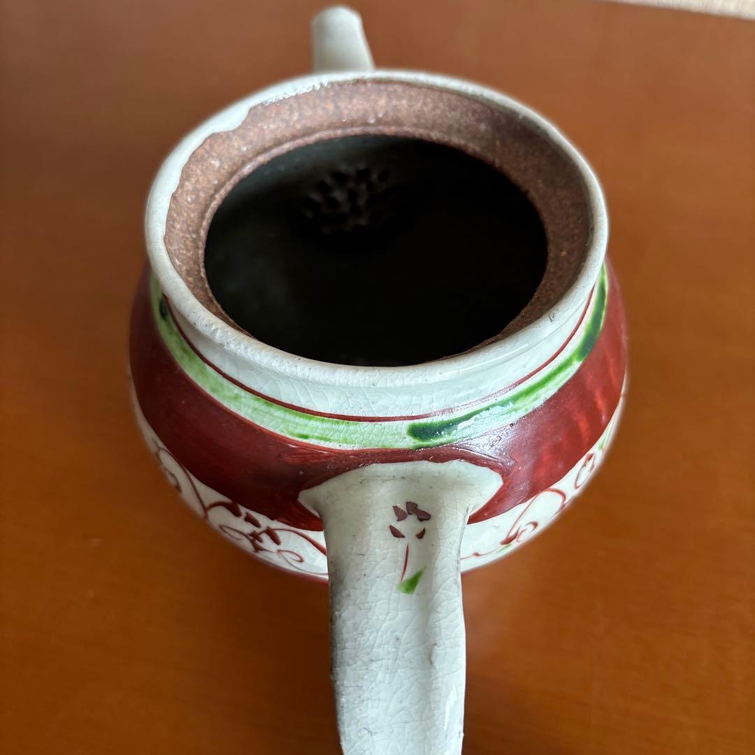 藤田佳三氏作 赤絵急須と湯呑みセット