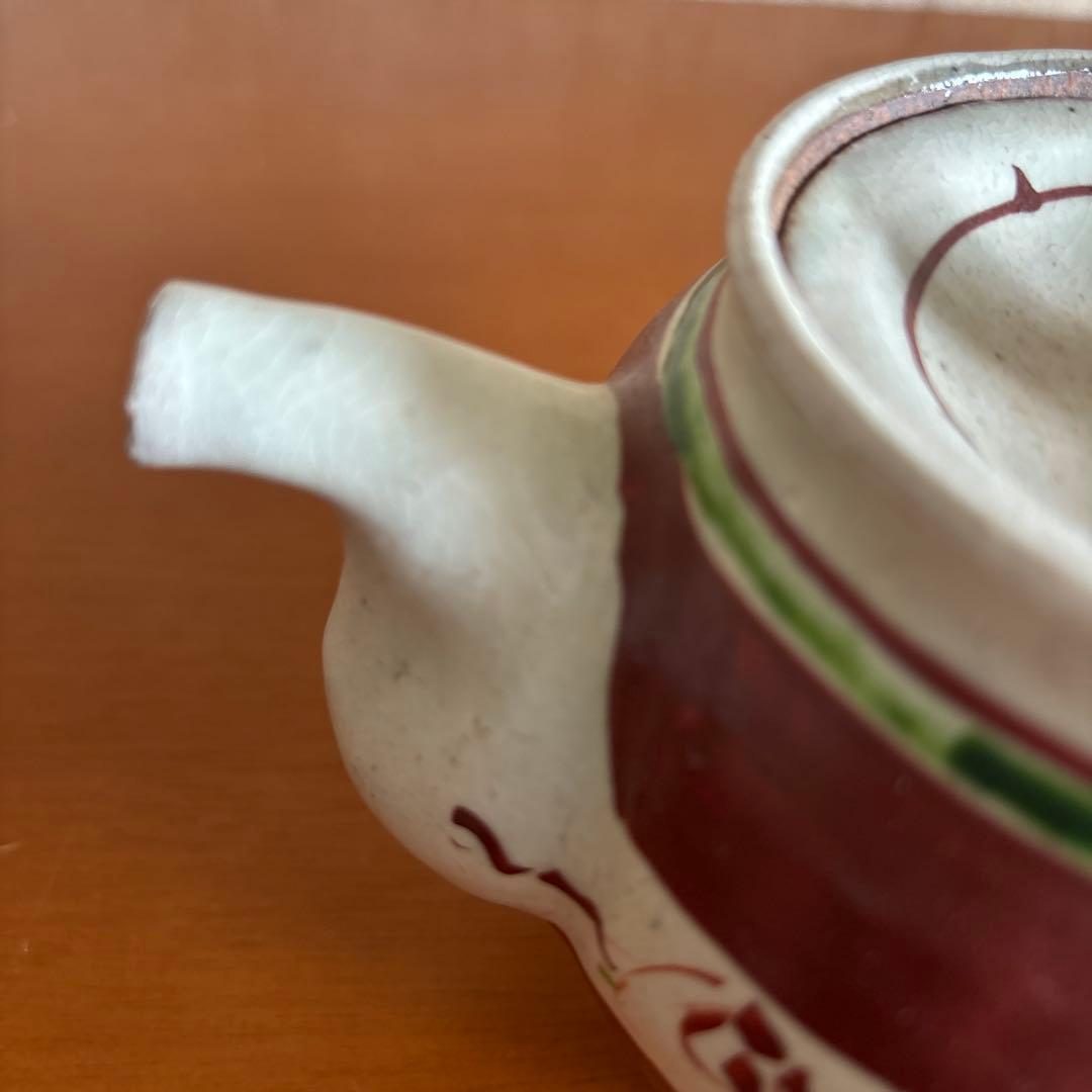 藤田佳三氏作 赤絵急須と湯呑みセット