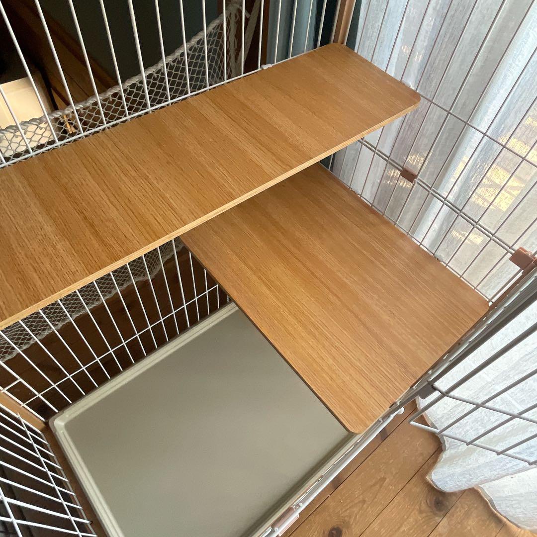 木製キャットケージ2段
